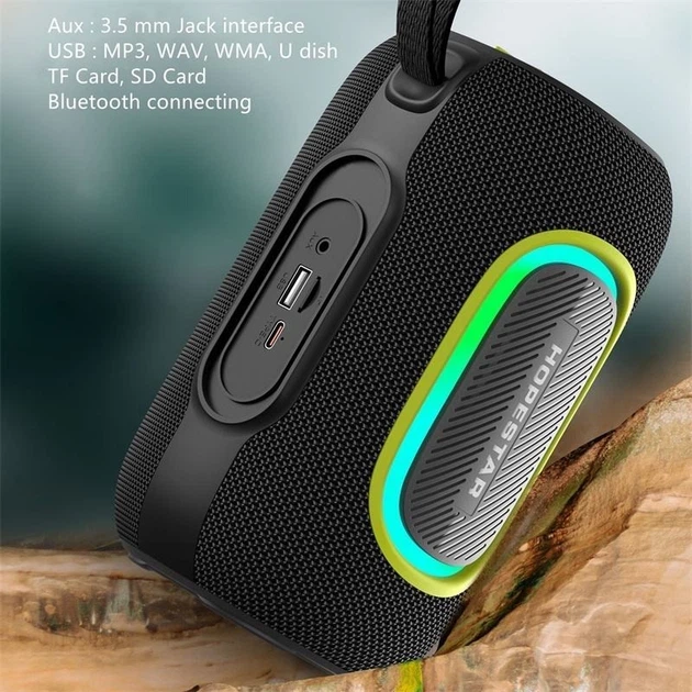 Портативна бездротова Bluetooth колонка Hopestar P65 |BT5.3, 20W, TWS, AUX/TF/USB, 6h Max, IPX6| Black - зображення 3