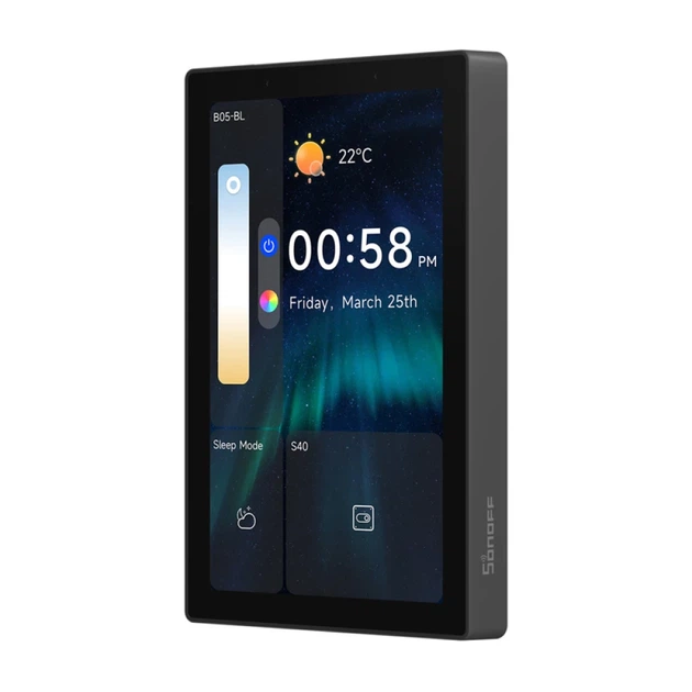 Панель керування WiFi/Bluetooth/ZigBee Matter SONOFF NSPanel Pro 120 Black (NSPanel120PB) - зображення 2