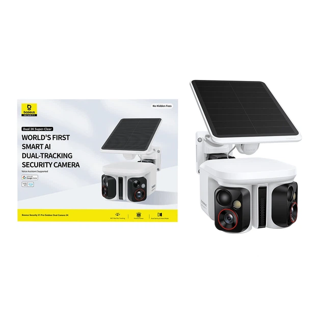 Внешняя камера Baseus Security X1 Pro Dual Camera 3K White (6932172694814) - Фото 7 Внешняя камера Baseus Security X1 Pro Dual Camera 3K White (6932172694814) - изображение 7