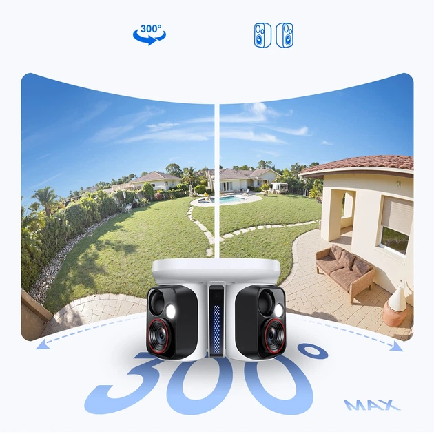 Внешняя камера Baseus Security X1 Pro Dual Camera 3K White (6932172694814) - Фото 8 Внешняя камера Baseus Security X1 Pro Dual Camera 3K White (6932172694814) - изображение 8