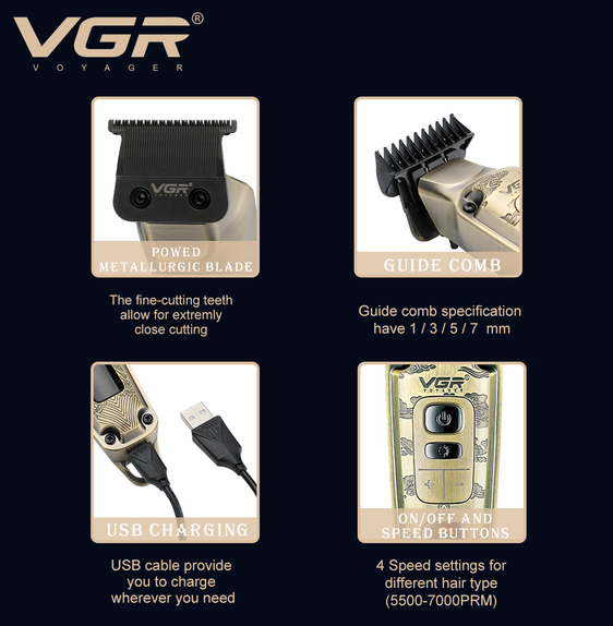 Тример VGR V-901 Золотистий - зображення 3