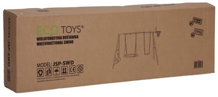 Plac zabaw dla dzieci huśtawka 4w1 EcoToys Bocianie gniazdo Kosz do koszykówki 2 piłki (JSP-SWD) (5905817010134) - Zdjęcie 8 Plac zabaw dla dzieci huśtawka 4w1 EcoToys Bocianie gniazdo Kosz do koszykówki 2 piłki (JSP-SWD) (5905817010134) - obraz 8