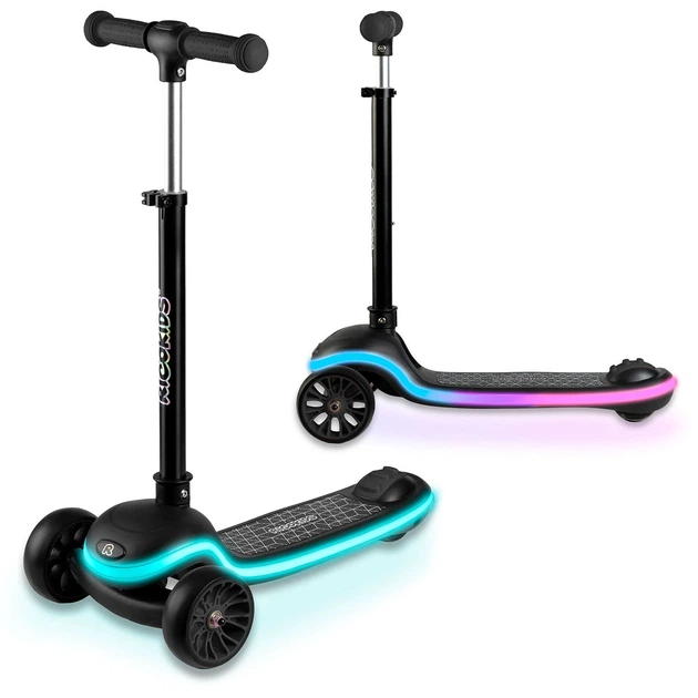 Самокат триколісний дитячий балансувальний LED RICOKIDS Leddi Чорний (5903890632762) - Фото 1 Самокат триколісний дитячий балансувальний LED RICOKIDS Leddi Чорний (5903890632762) - зображення 1
