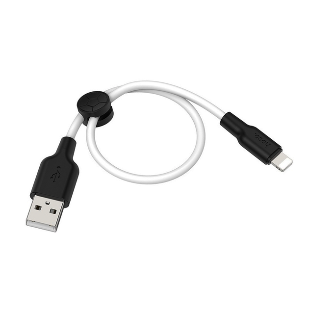 Кабель HOCO X21 Plus Silicone Lightning 2,4A/0,25m. Black&White - Фото 2 Кабель HOCO X21 Plus Silicone Lightning 2,4A/0,25m. Black&White - зображення 2