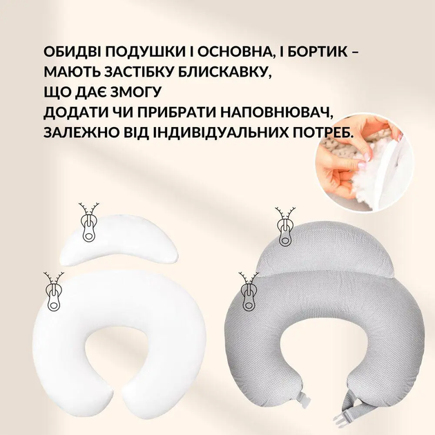 Подушка для годування IDEIA диванчик 60х70х16 см (Горошок), Сірий 000036061 - изображение 8