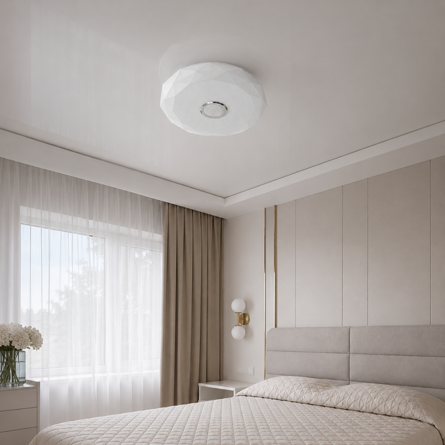 Смарт люстра LED біла 80 Вт RGB Bluetooth - зображення 2
