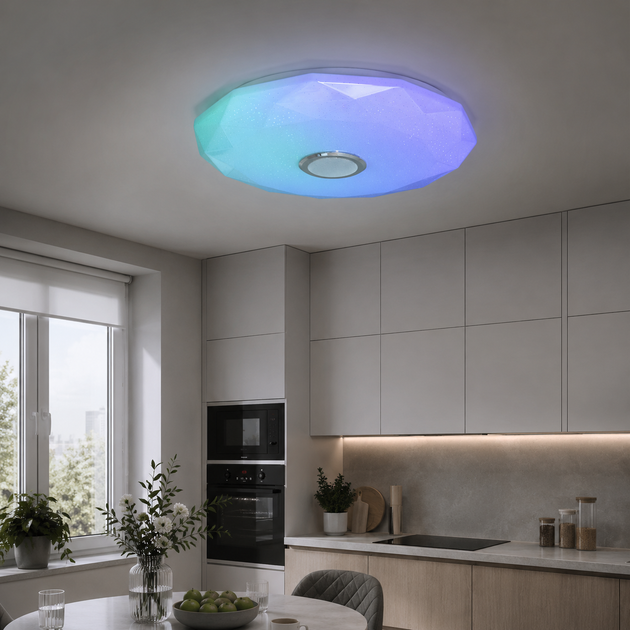 Смарт люстра LED біла 80 Вт RGB Bluetooth - зображення 3