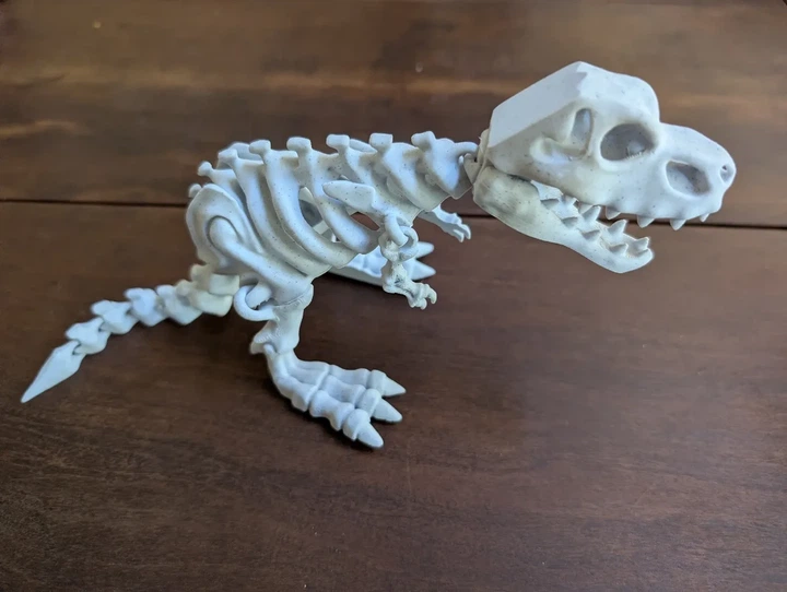 Подвижный скелет Тираннозавра – Tyrannosaurus Rex 20х10х10 см белый - изображение 6