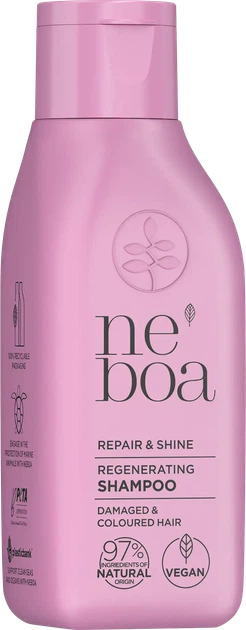 Шампунь Neboa REPAIR & SHINE восстанавливающий для поврежденных и окрашенных волос (мини) 100 мл (5903794199347) - Фото 1 Шампунь Neboa REPAIR & SHINE восстанавливающий для поврежденных и окрашенных волос (мини) 100 мл (5903794199347) - изображение 1