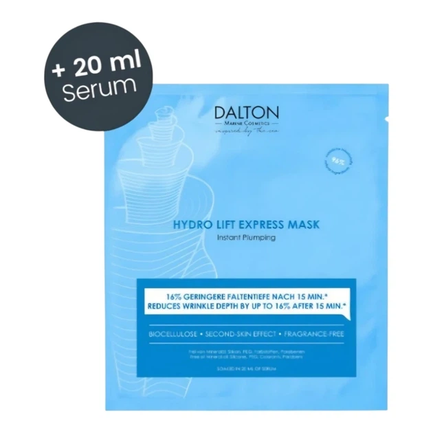 Биоцеллюлозная экспресс маска Dalton Hydro Lift Face Care Hydro Lift Bio Cellulose Mask 1 шт - Фото 1 Биоцеллюлозная экспресс маска Dalton Hydro Lift Face Care Hydro Lift Bio Cellulose Mask 1 шт - изображение 1