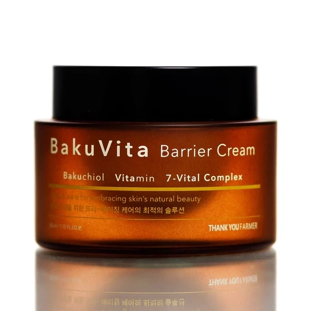 Бар'єрний крем з бакучіолом і вітамінами C і E Thank You Farmer BakuVita Barrier Cream 50 мл - Фото 1 Бар'єрний крем з бакучіолом і вітамінами C і E Thank You Farmer BakuVita Barrier Cream 50 мл - зображення 1