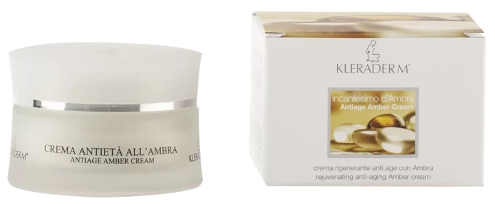 Крем антивозрастной восстанавливающий с янтарем Kleraderm Incantesimo D'Ambra Regenerating Anti-aging Amber Cream 50ml - Фото 1 Крем антивозрастной восстанавливающий с янтарем Kleraderm Incantesimo D'Ambra Regenerating Anti-aging Amber Cream 50ml - изображение 1