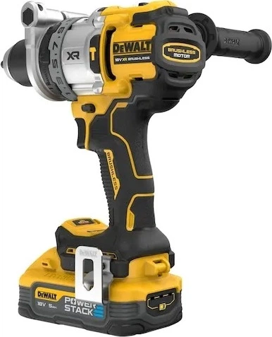 Дриль-шурупокрут акумуляторний ударний DeWalt 18V XR POWERSTACK з 2 акумуляторами 5 Ah (DCD1007H2T-QW) - зображення 5