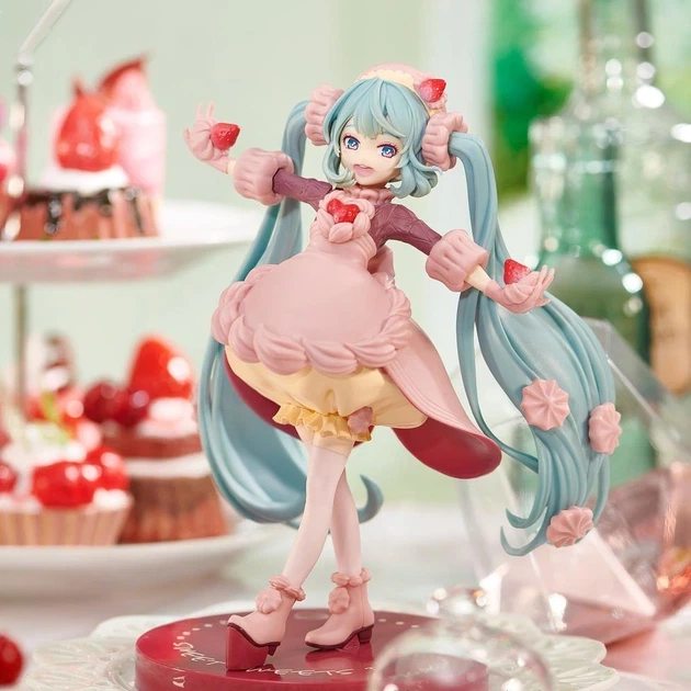 Фигурка аніме Вокалоид FuRyu Хацуне Мику Vocaloid Hatsune Miku Sweet Strawberry Choco 17 см - Фото 1 Фигурка аніме Вокалоид FuRyu Хацуне Мику Vocaloid Hatsune Miku Sweet Strawberry Choco 17 см - изображение 1