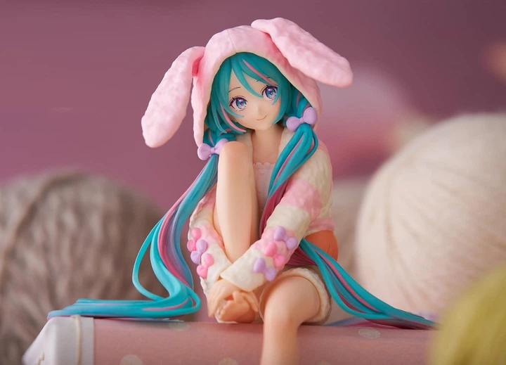 Фигурка аниме Noodle Stopper FuRyu Хацунэ Мику Hatsune Miku Кроличьи уши Rabbit Ear Hood Pajama Vocaloid 14 см - Фото 2 Фигурка аниме Noodle Stopper FuRyu Хацунэ Мику Hatsune Miku Кроличьи уши Rabbit Ear Hood Pajama Vocaloid 14 см - изображение 2