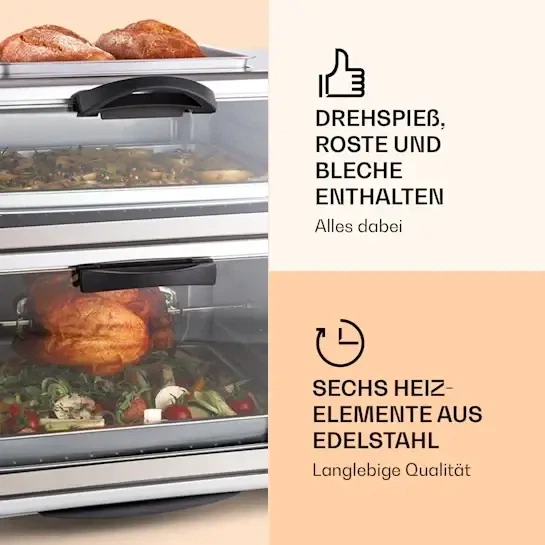 Духовка Klarstein All-You-Can-Eat 2350 Вт (10026452) - изображение 2