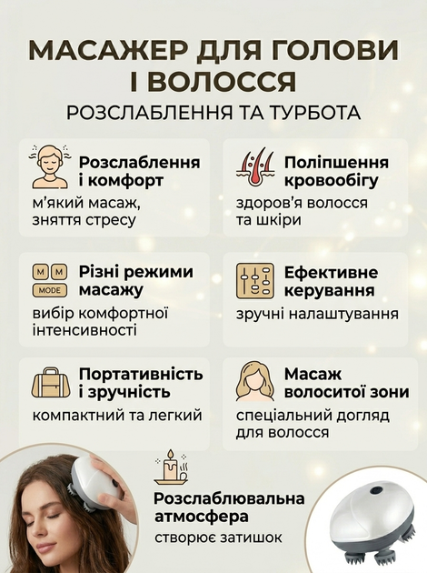 Массажер для головы для расслабления, снятия стресса и стимуляции кровообращения Reclaire Smart scalp massager - изображение 2