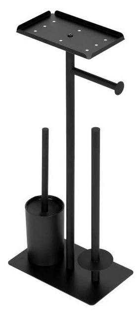 Тримач для туалетного паперу та щітки ModernHome by Multistore AIE-46-1 Чорний (5905817011551) - зображення 3