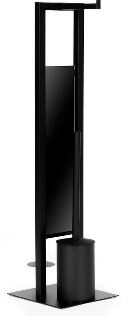 Тримач для туалетного паперу та щітки ModernHome by Multistore AIE-47-1 Чорний (5905817011568) - зображення 8