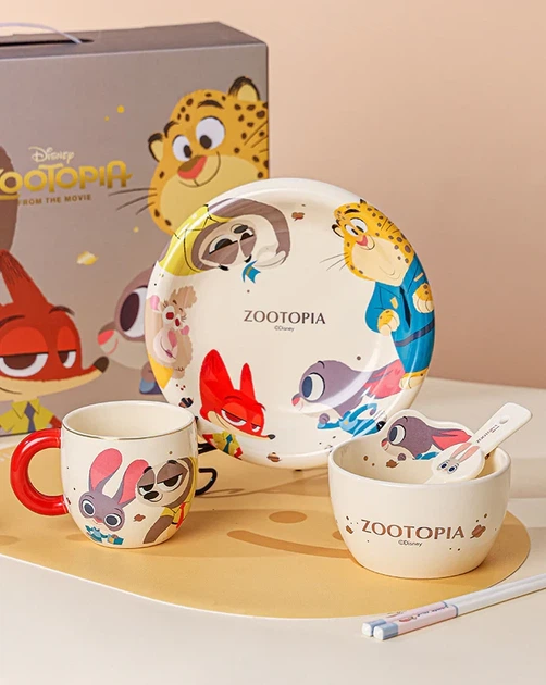 Подарочный набор посуды Disney «Zootopia» Зверополис из керамики на одну персону - изображение 6