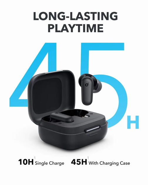 Навушники Anker SoundCore P30i/R50iNC Black - Фото 4 Навушники Anker SoundCore P30i/R50iNC Black - зображення 4