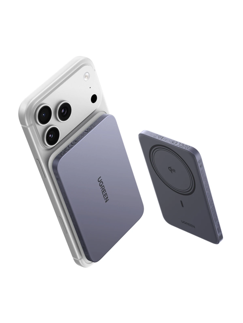 Магнітна батарея Power bank UGREEN Qi2 8.6mm Ultra-Slim 5000 mAh 20W for iPhone - Фото 2 Магнітна батарея Power bank UGREEN Qi2 8.6mm Ultra-Slim 5000 mAh 20W for iPhone - зображення 2