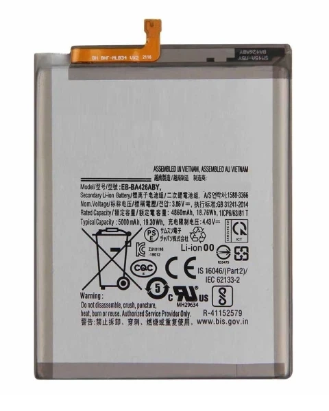 Акумулятор EB-BA426ABY для Samsung Galaxy A32 5G/ A42 5G/ A72/ M32/ M22 A326/ A426/ A725/ M325/ M225 5000 mAh Original China - Фото 1 Акумулятор EB-BA426ABY для Samsung Galaxy A32 5G/ A42 5G/ A72/ M32/ M22 A326/ A426/ A725/ M325/ M225 5000 mAh Original China - изображение 1