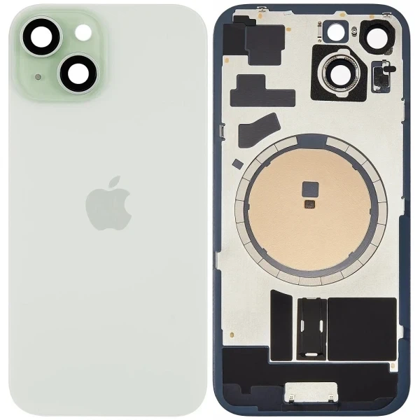 Задня кришка для iPhone 15 MagSafe зі склом камери оригінал Китай Green - Фото 1 Задня кришка для iPhone 15 MagSafe зі склом камери оригінал Китай Green - зображення 1