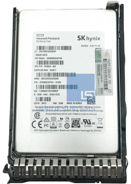 Накопичувач SSD HPE Enterprise 960GB 2.5" SATA 6G Read Intensive (P18424-B21) - зображення 2