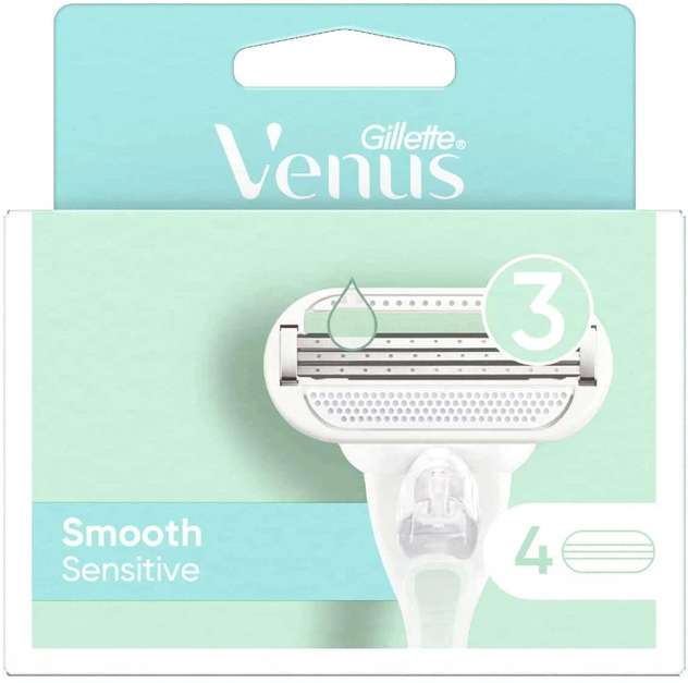 Змінні касети для гоління Gillette VENUS Smooth 3 4 шт (8001090594662) - Фото 1 Змінні касети для гоління Gillette VENUS Smooth 3 4 шт (8001090594662) - изображение 1