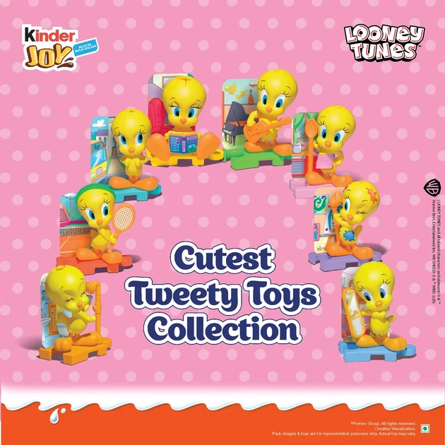 Шоколадне яйце 2026 Kinder Joy із серії "Looney Tunes Tweety" Луні Тюнз Твіті 20 г - Фото 6 Шоколадне яйце 2026 Kinder Joy із серії "Looney Tunes Tweety" Луні Тюнз Твіті 20 г - зображення 6