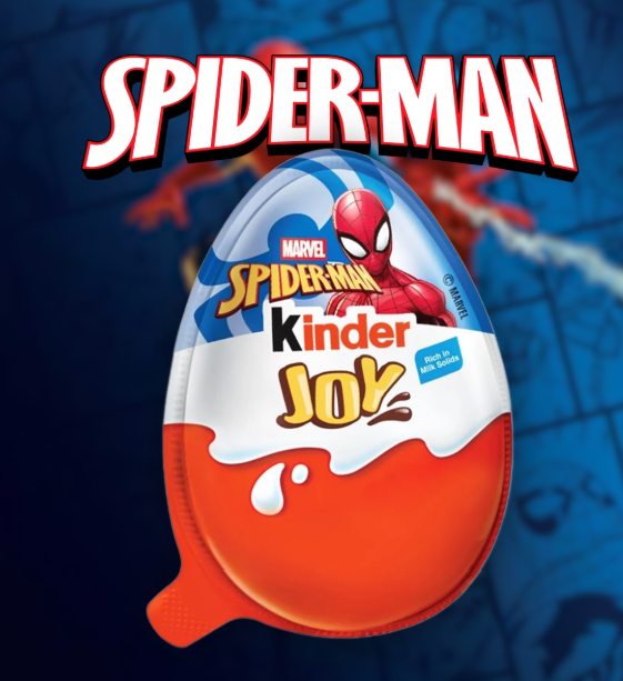 Шоколадное яйцо 2026 Kinder Joy из серии "Spider-Man" Человек-паук (8 шт х 20 г) - изображение 4