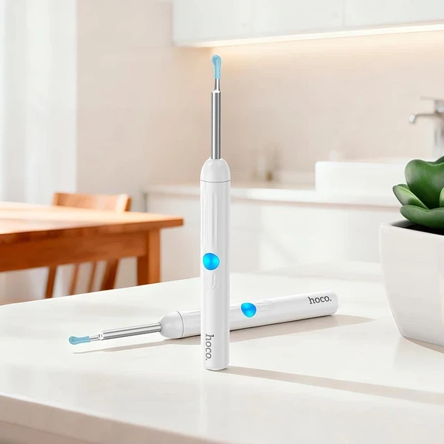 Умная ушная палочка с камерой Hoco HP65 Ears Cleaning Tool With Camera White - изображение 8