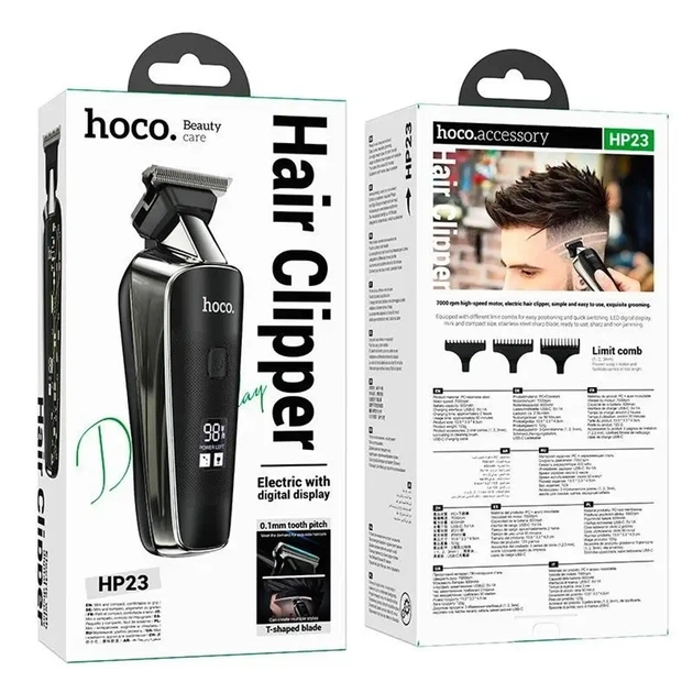 Машинка для стрижки Hoco HP23 Diamond Engraving Electric Hair Clipper Black - изображение 4