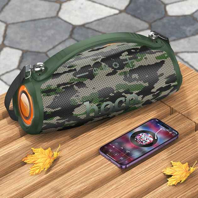 Портативная колонка Hoco HA4 Surge Outdoor BT Speaker 20W*2 Camouflage Green - изображение 3