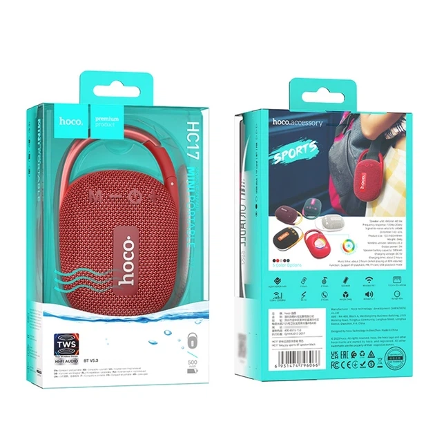 Портативная колонка Hoco HC17 Sports BT Speaker 5W Red - Фото 4 Портативная колонка Hoco HC17 Sports BT Speaker 5W Red - изображение 4