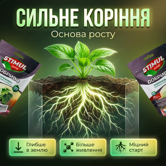 Добриво кристалічне Stimul NPK 200г підкормка мінеральна для укорінення саджанців та насіння коренеутворювач - Фото 6 Добриво кристалічне Stimul NPK 200г підкормка мінеральна для укорінення саджанців та насіння коренеутворювач - зображення 6