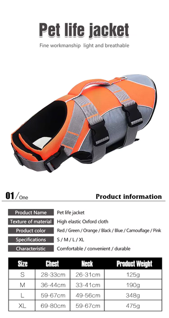 Спасательный жилет для собак Derby Reflective Dog Life Jacket, L - Фото 5 Спасательный жилет для собак Derby Reflective Dog Life Jacket, L - изображение 5
