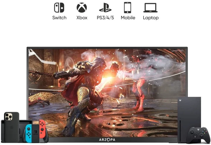 Монитор портативный 14" Arzopa A1 Gamut Slim Full HD IPS 60 Гц (102013938) - Уценка - Фото 5 Монитор портативный 14" Arzopa A1 Gamut Slim Full HD IPS 60 Гц (102013938) - Уценка - изображение 5