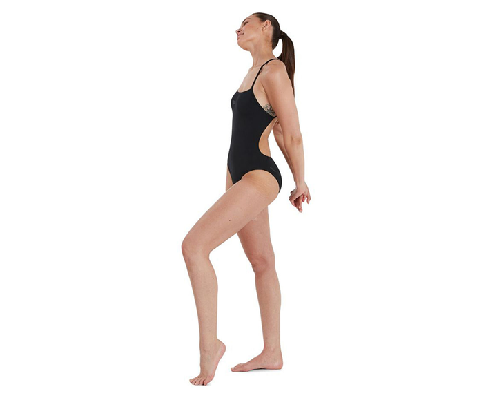 Купальник суцільний жіночий Speedo Endurance+ Thinstrap black з логотипом (прапор України) арт. 8-135390001, розмір UK30/F36 - зображення 5