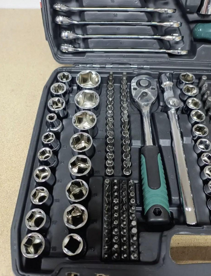 Набір інструментів 216 предметів 1/4" 3/8" 1/2" (4–32 мм) у посиленому кейсі - зображення 4