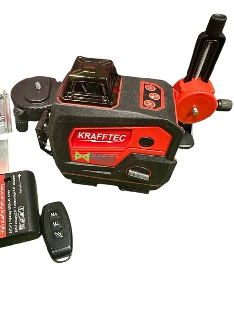 Лазерный уровень Krafftec LL516G 16 линий 4x360° зеленый луч LCD Bluetooth пульт ДУ IP54 - изображение 8
