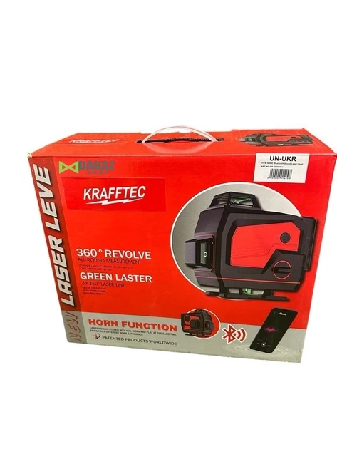 Лазерный уровень Krafftec LL516G 16 линий 4x360° зеленый луч LCD Bluetooth пульт ДУ IP54 - изображение 9