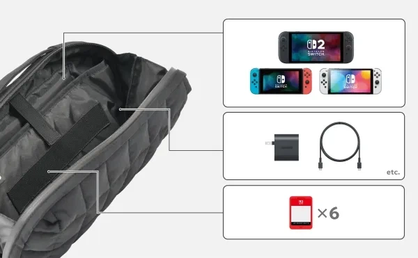 Чохол Hori Puff Pouch для Nintendo Switch 2 NSX-019E Black (4961818039957) - зображення 4