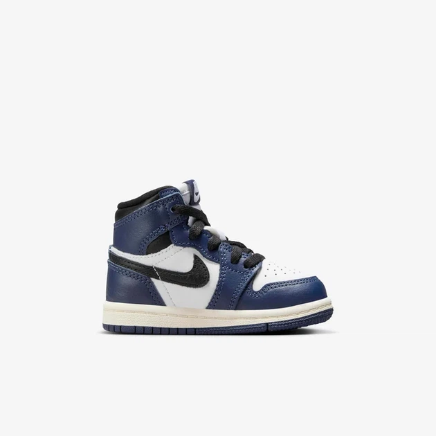 Дитячі шкіряні кросівки Jordan 1 Retro High OG "Midnight Navy" FD1413-401 сині з білим Розмір 23.5 - Фото 3 Дитячі шкіряні кросівки Jordan 1 Retro High OG "Midnight Navy" FD1413-401 сині з білим Розмір 23.5 - изображение 3