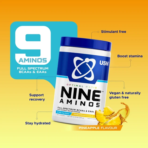 Комплекс незаменимых аминокислот Nine Aminos USN, виноград, 330 г - изображение 3