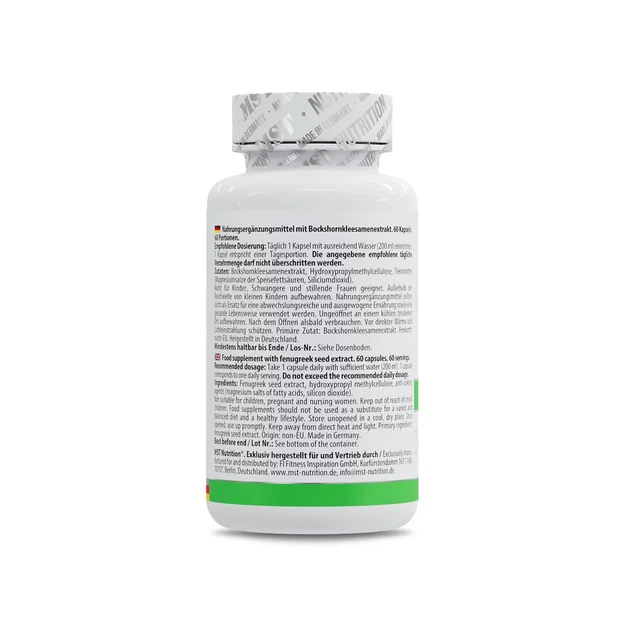 Пажитник Fenugreek 700 мг MST, 60 капсул - изображение 3
