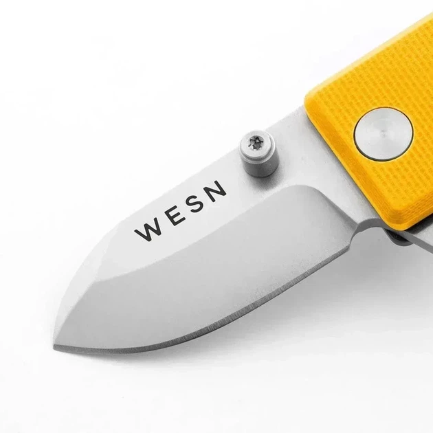 Складний ніж WESN MICROBLADE (Титан + Жовтий G10) 9.5см - зображення 2