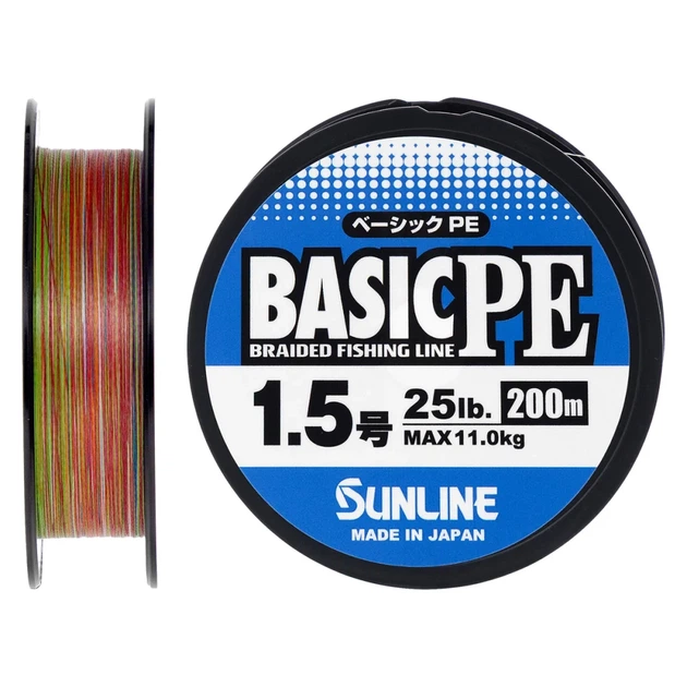 Шнур Sunline Basic PE 200m (Multi Color) #1.5/0.209mm 25lb/11kg - Фото 1 Шнур Sunline Basic PE 200m (Multi Color) #1.5/0.209mm 25lb/11kg - зображення 1