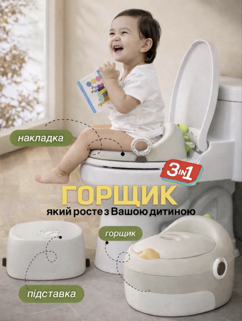 Дитячий горщик El Camino ME 1142 MULTI POTTY Gray 3 в 1 - Фото 1 Дитячий горщик El Camino ME 1142 MULTI POTTY Gray 3 в 1 - зображення 1